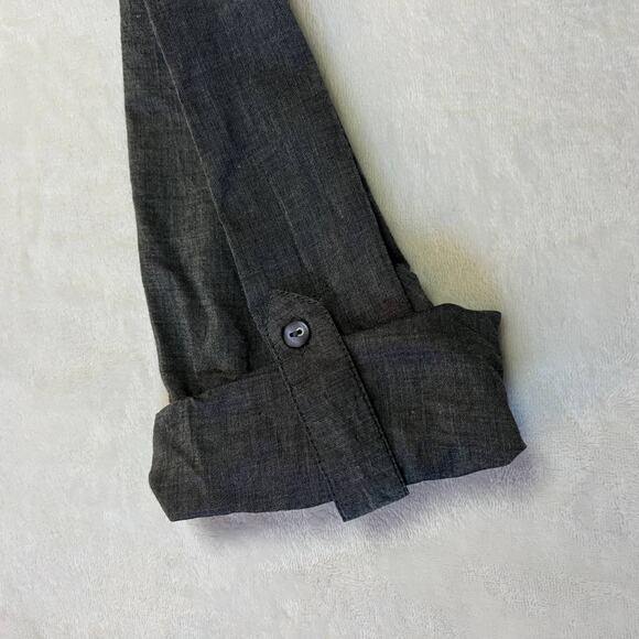 Style & Co. Quarter Button Up Chambray Tunic Top Size S Lightweight Lace Boho - Picture 8 of 11